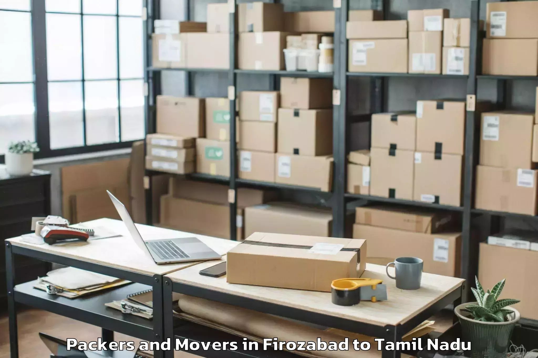 Reliable Firozabad to Vettavalam Packers And Movers